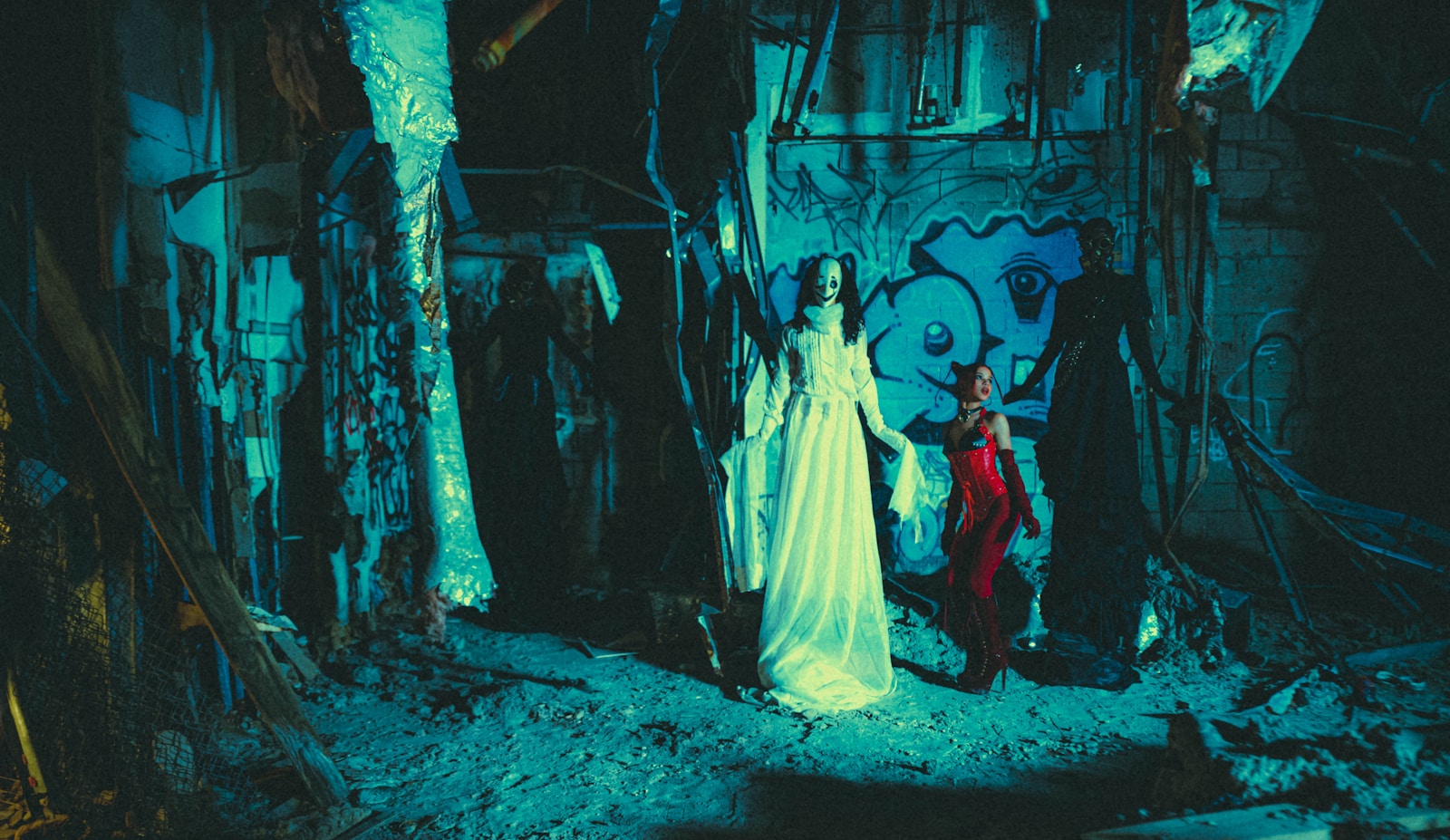 a couple of people that are standing in the dirt