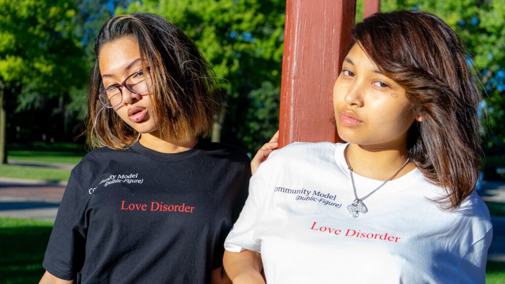 woman in white crew neck t-shirt