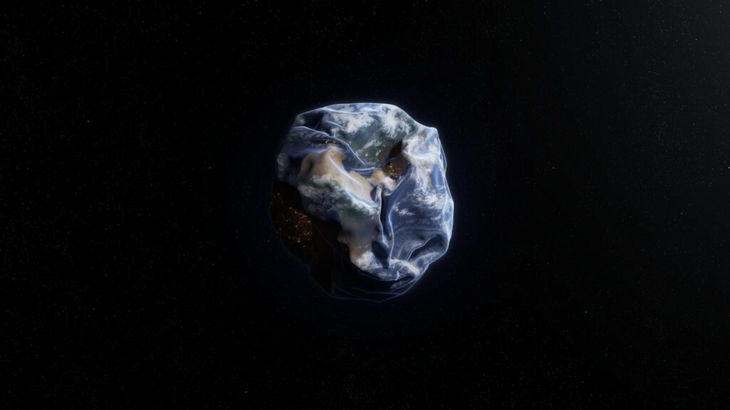 A piece of cloth sitting on top of a black surface