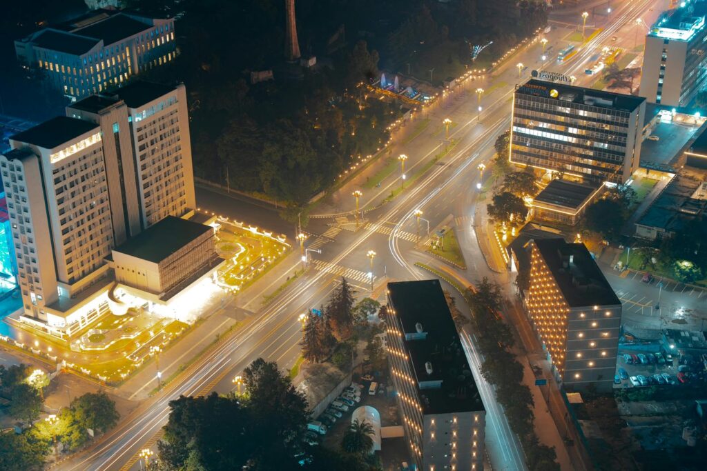Stunning aerial view of Addis Ababa