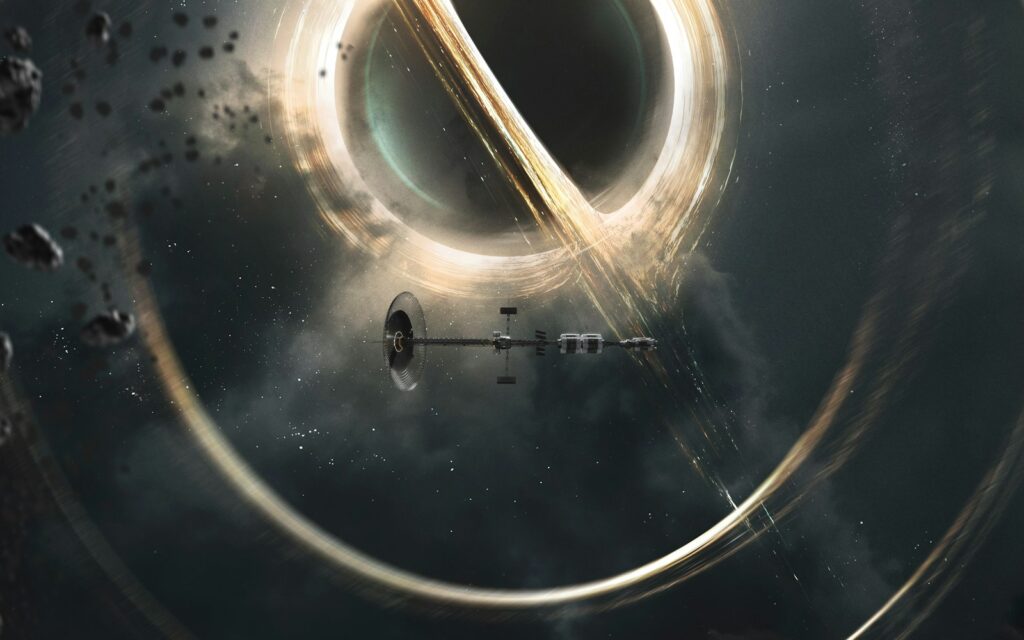 The Human–Robot New Singularity Is Closer Than We Think Spaceship near a glowing black hole accretion disk