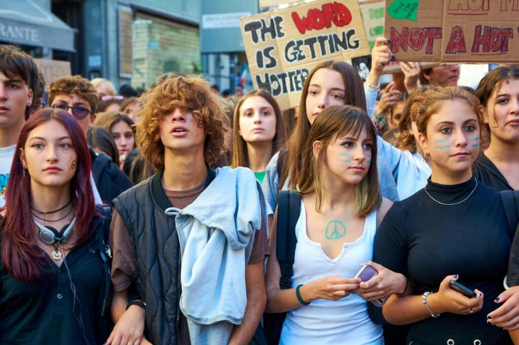 Young people protest for climate action