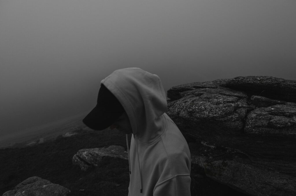 a person wearing a hoodie