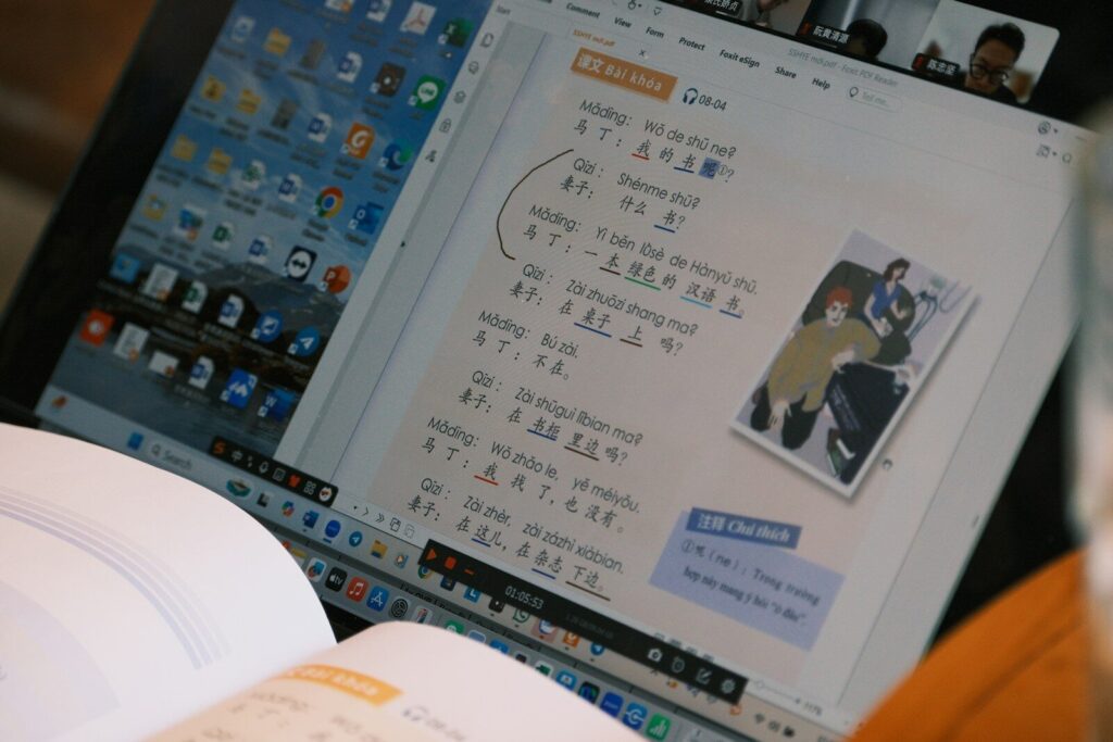Why Teachers Pushing Back Against New AI Chatbots in Schools A virtual lesson is taking place on a computer screen.