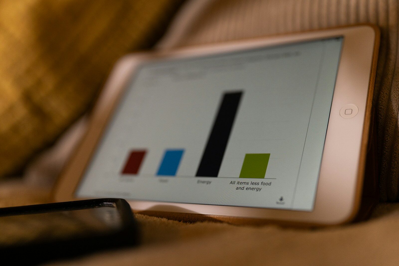 How the AI Investment Boom Is Reshaping New Global Economy a tablet computer sitting on top of a bed
