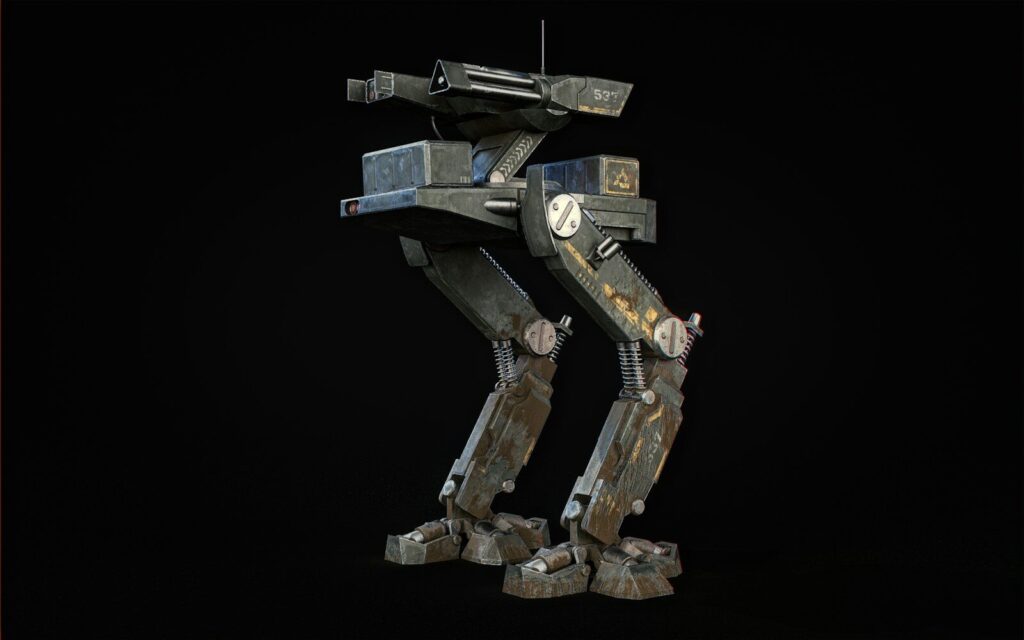 How Autonomous Military Systems Are Changing New Global Defense A picture of a robot that is in the dark