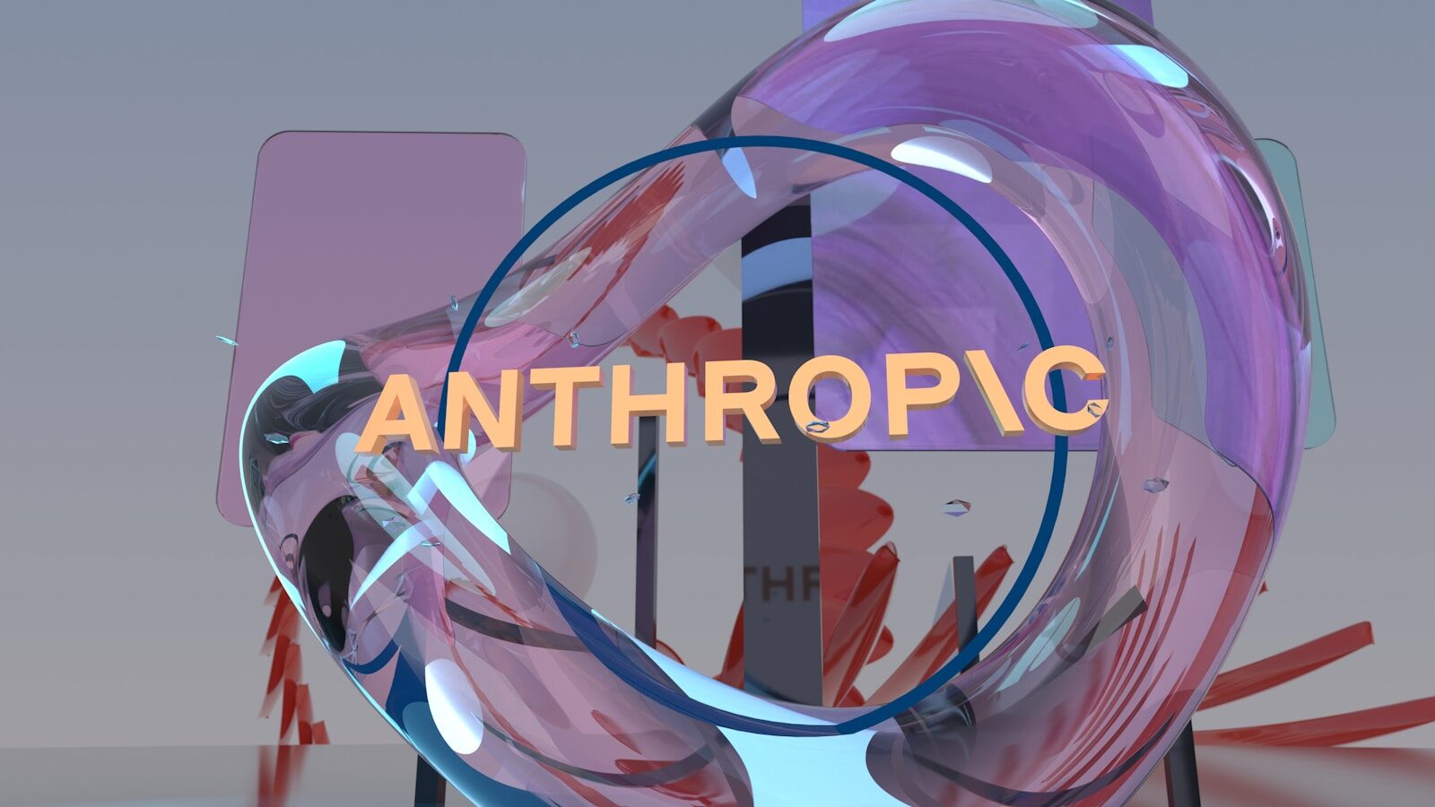 What the U.S. Decision Reveals About New Future AI Orange anthropic text in blue circle over abstract background.