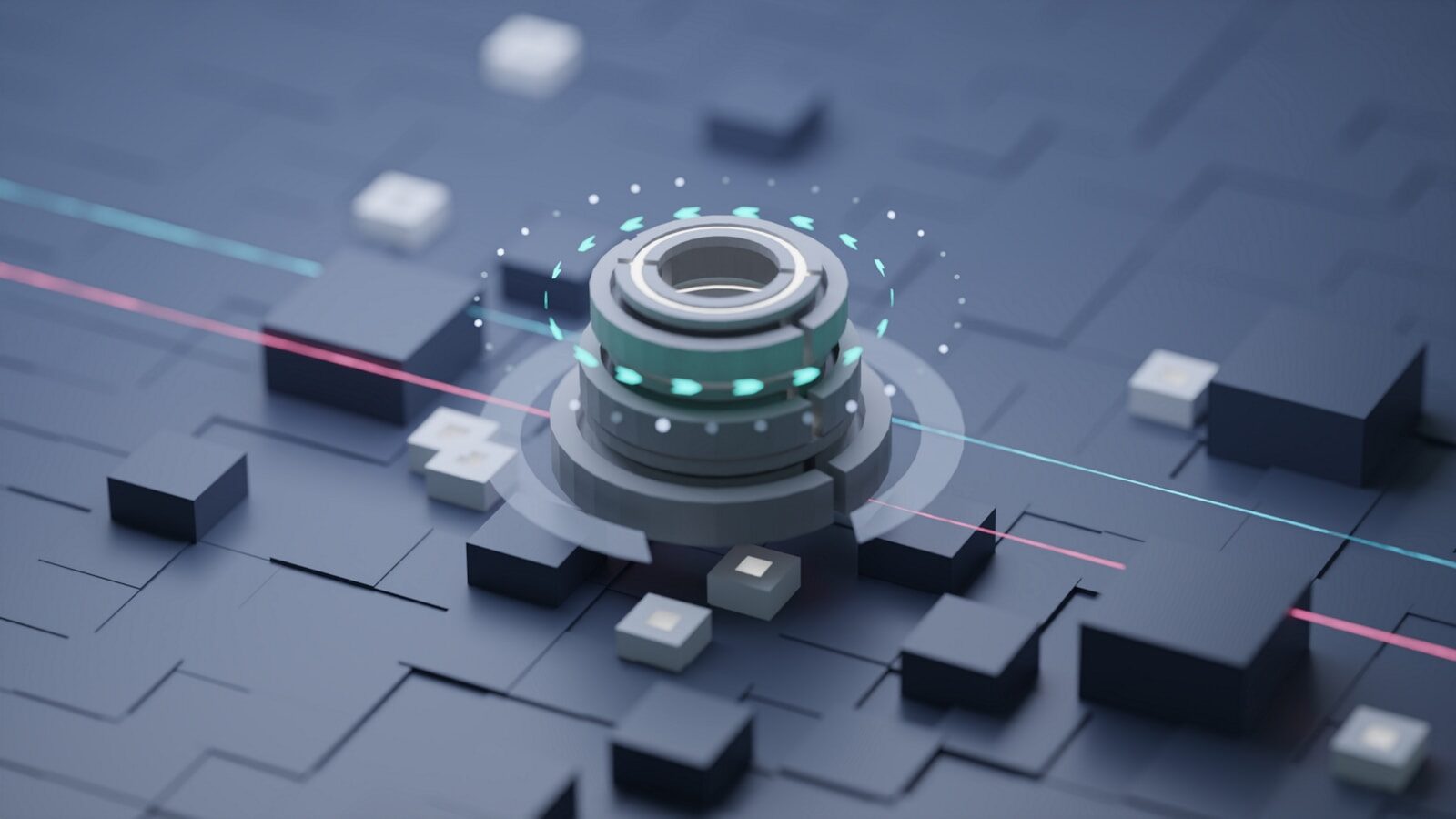The White House’s Growing Role in New Frontier AI a close up of a metal object on a blue surface