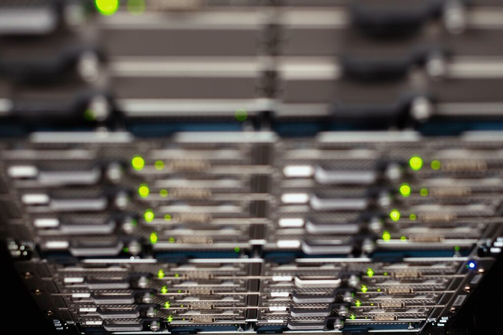 Why AI Data Centers Have Become New Flashpoint in America From above contemporary server cable trays without wires located in modern data center