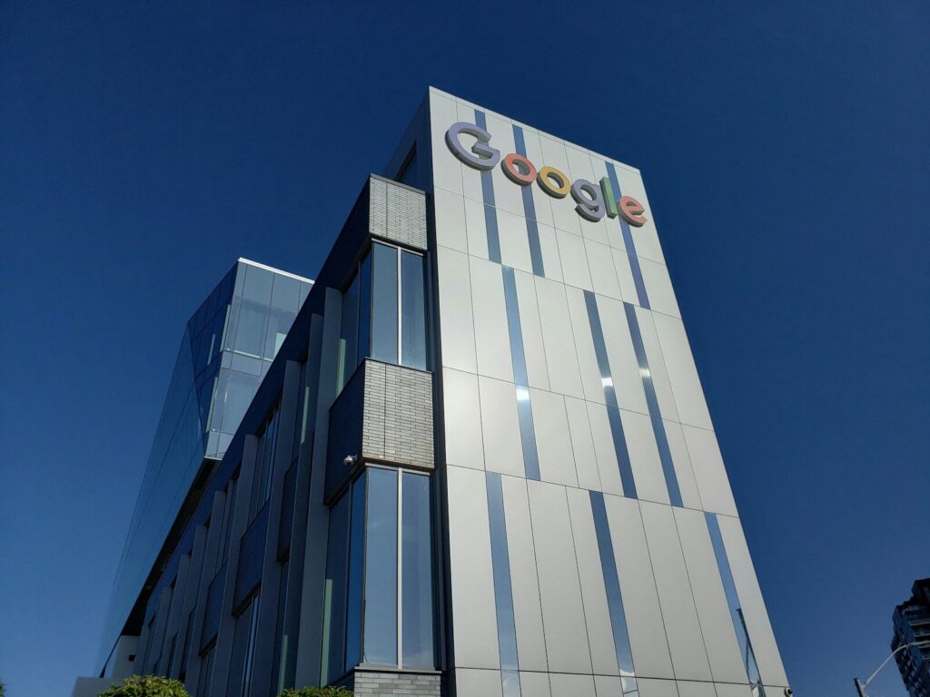 white and black glass building
