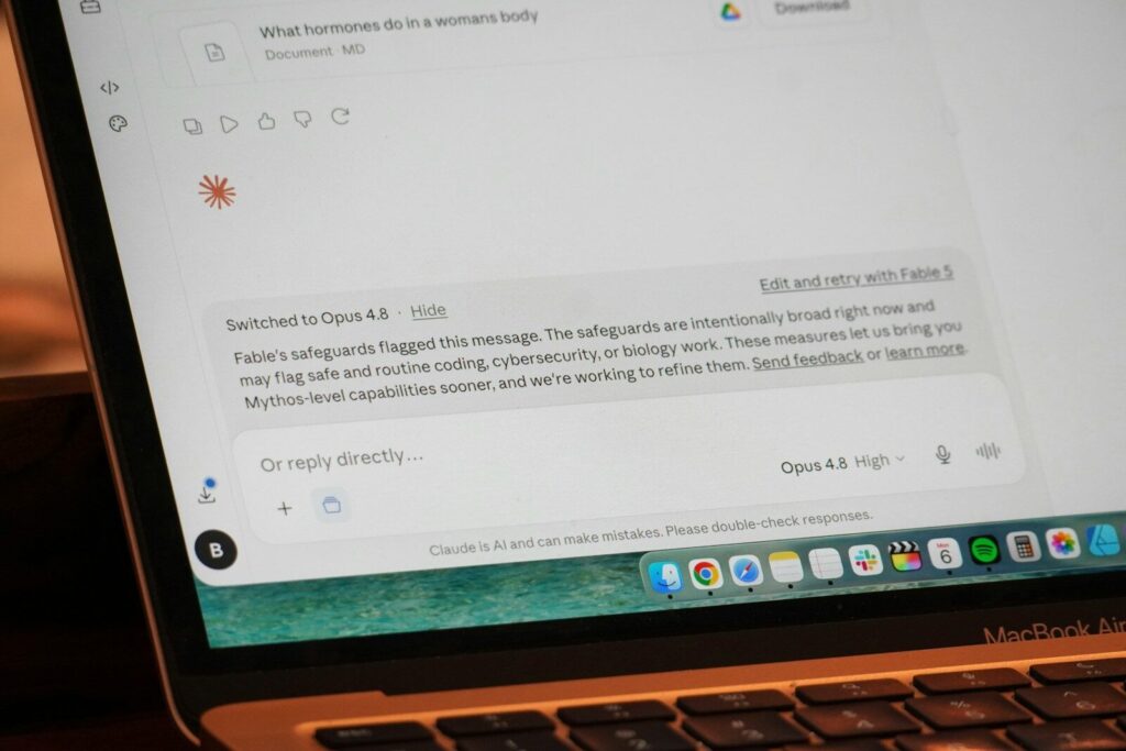 A laptop displaying openai 4.0 chatbot interface.